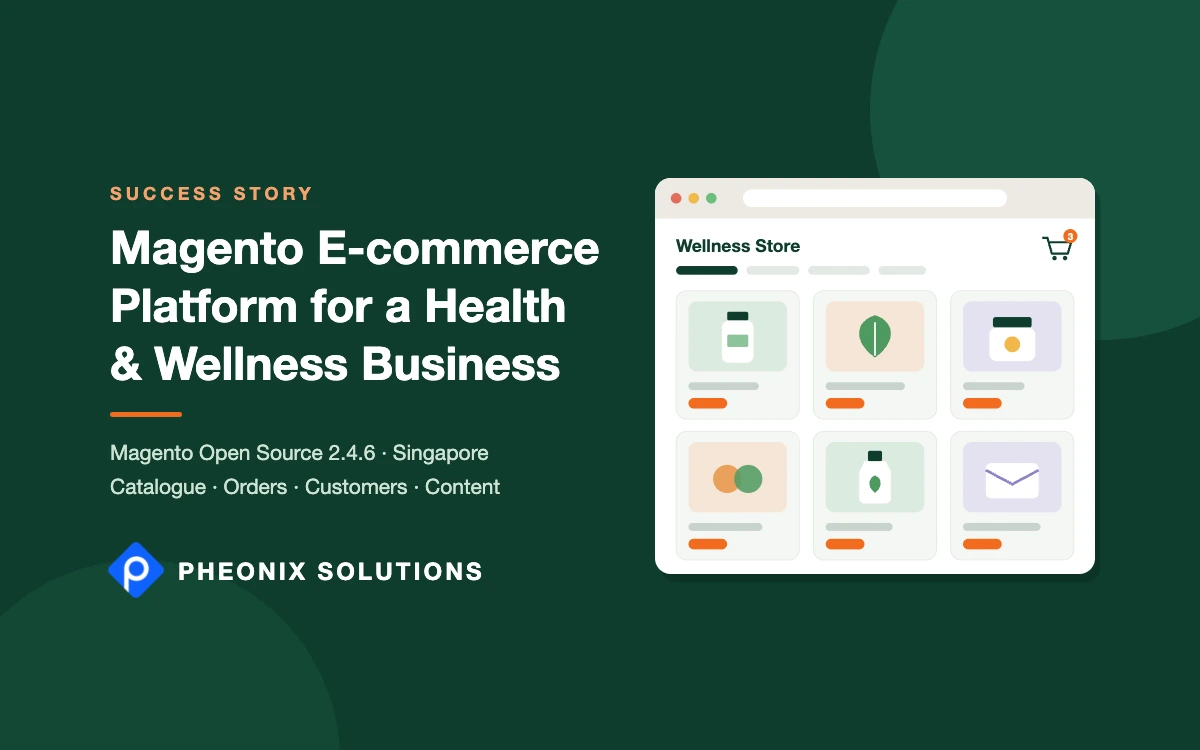 Magento e-commerce platform for a holistic health and wellness business in Singapore – Pheonix Solutions success story