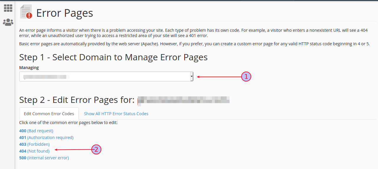 How To Create Custom Error Pages in cPanel - PheonixSolutions Knowledge ...