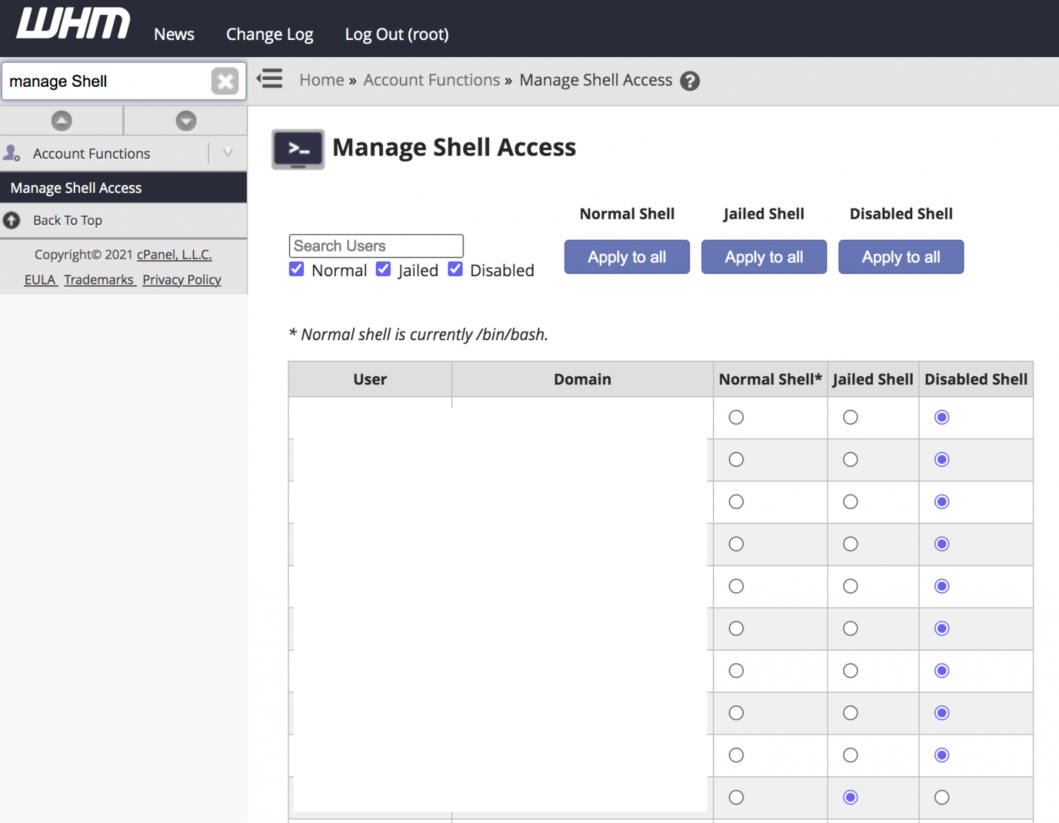 How to enable shell access(SSH) for cPanel account in WHM ...