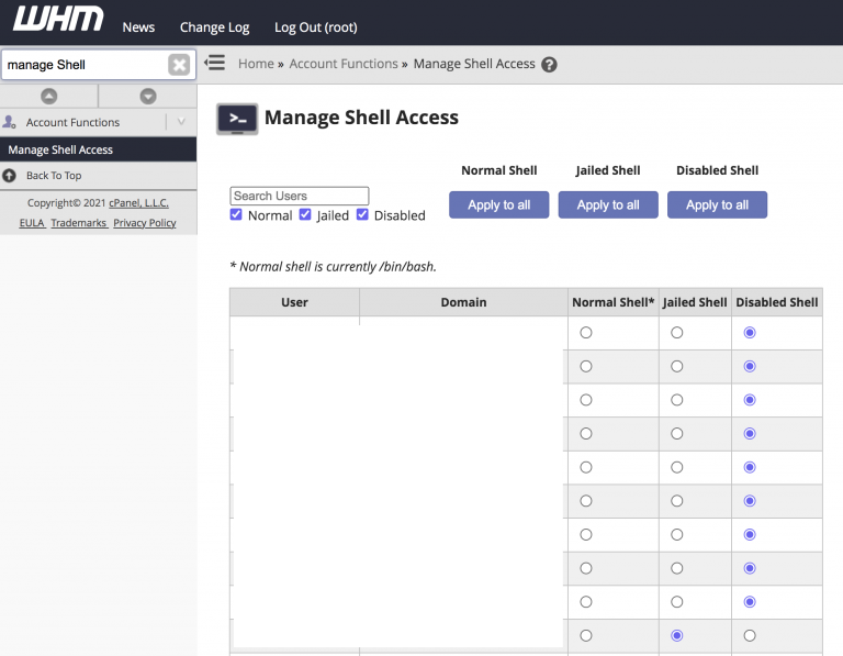 How to enable shell access(SSH) for cPanel account in WHM ...