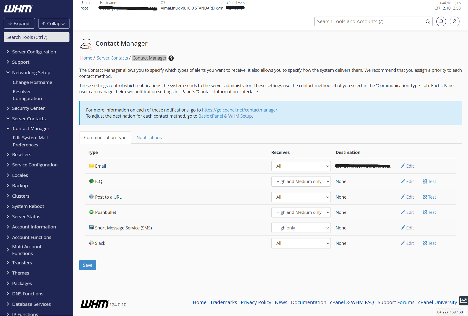 How to setup alerts form WHM - PheonixSolutions Knowledge-Base